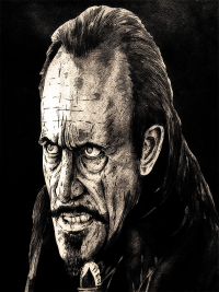 Ace Hanlon, Lance Henriksen, ink, monkeyswithbrushes